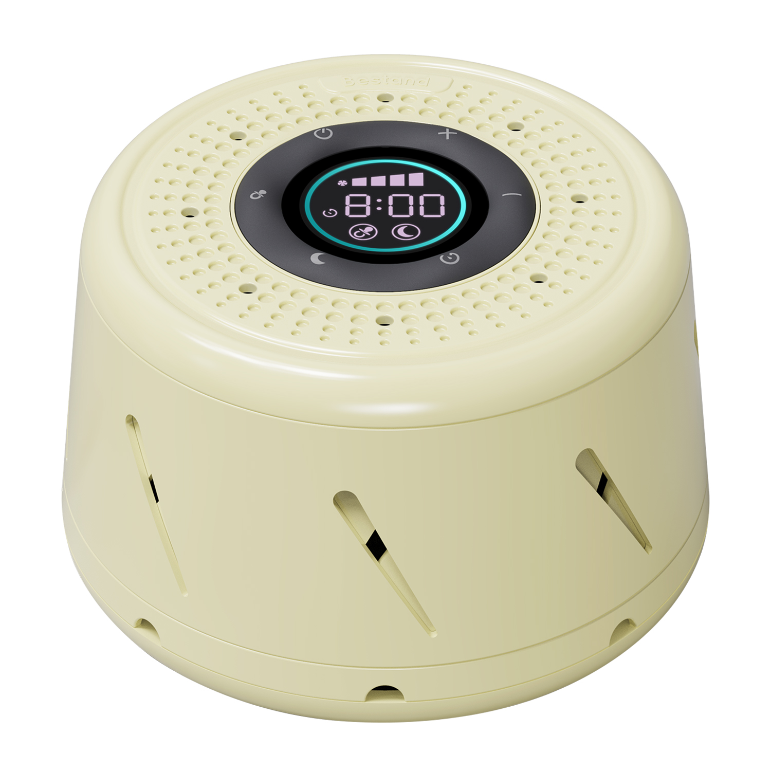White Noise Sound Machine, Real Fan Inside for Non-Looping, Bestand Sleep Sound Device with LED Screen Display and Sleep Timer for Office Privacy/Travel/Lighter Sleeper/Baby/Adult (Yellow)