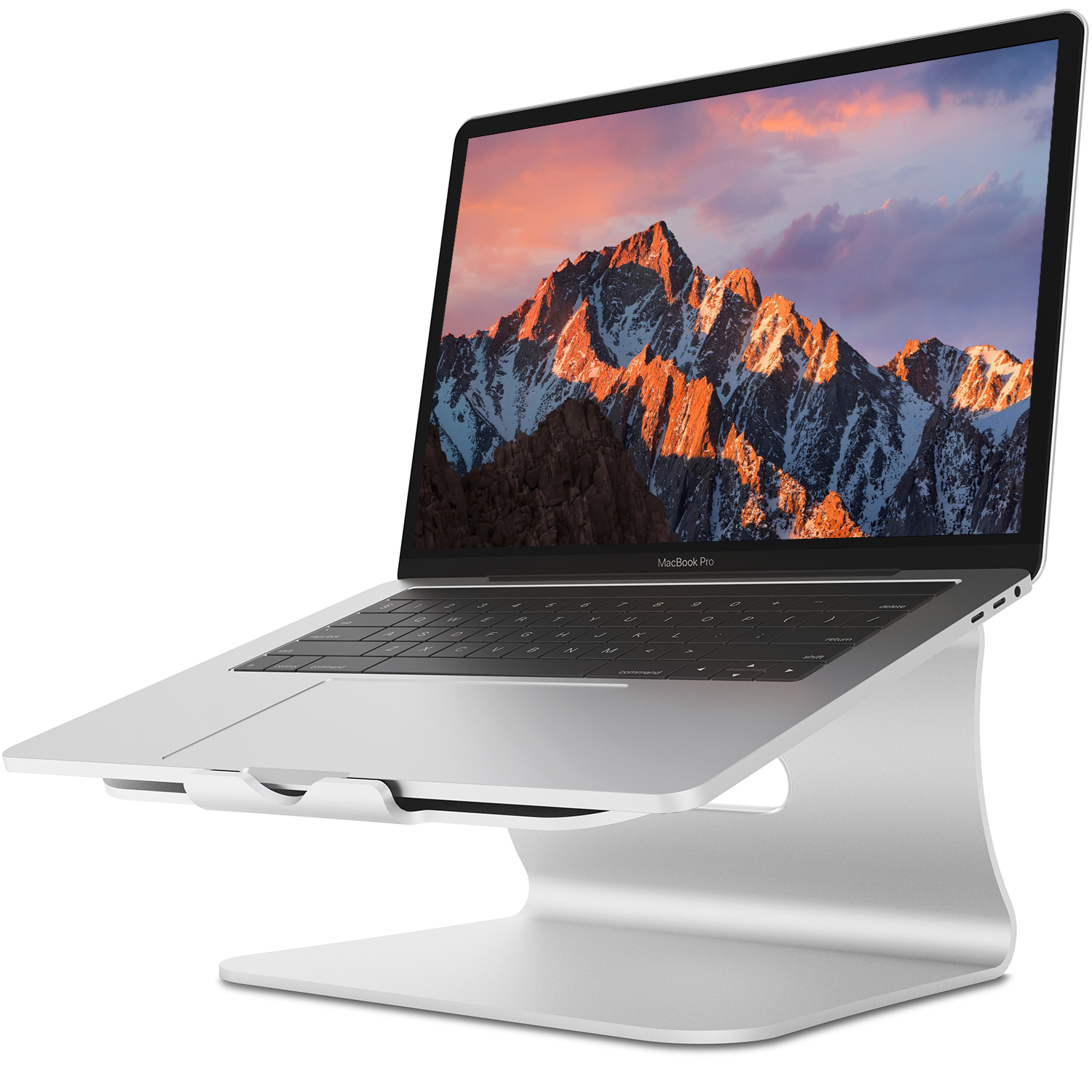 Laptop Stand, Aluminum Cooling Computer Stand & Holder for MacBook Air/Pro, Notebooks, Sliver (Patented)