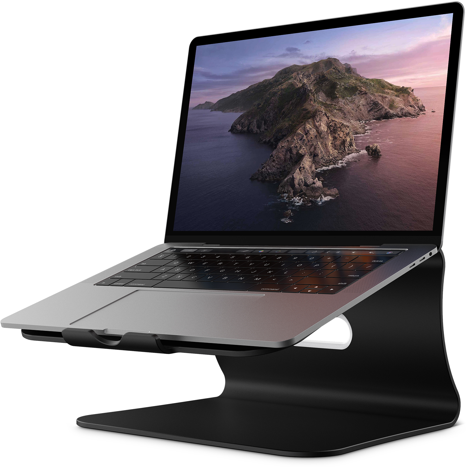 Laptop Stand Aluminum Cooling Computer Stand Holder for Apple MacBook Air Pro 11-16" Notebooks (Black)